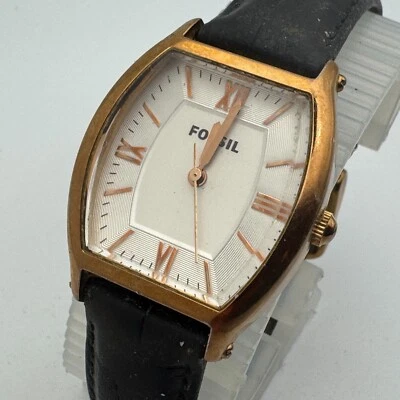 Vintage Fossil Quartz Watch ES3121 Women 50m Rose Gold Tone Leather New Battery - Image 1 of 4