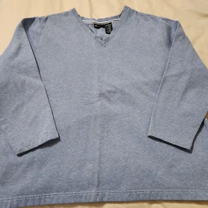 Womens SJB Active Woman Sweatshirt Top Size 3X Blue V-Neck L/S St Johns Bay - Picture 1 of 5