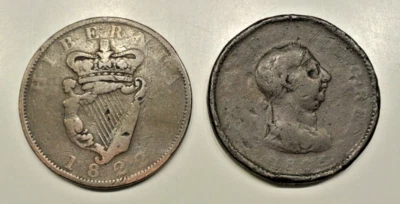 PENNY 1822 + PENNY  1807  2 coins - Image 1 of 2