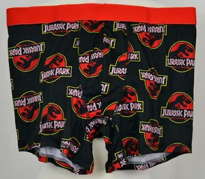 Jurassic Park Logo Boxer Shorts Classic Movie Bioworld Men Underwear Black NWT - Picture 1 of 1