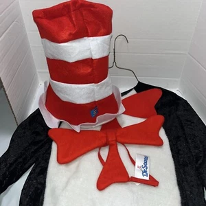 Adult Men Women Dr Seuss Cat In the Hat Fancy Dress Costume Halloween Cosplay - Picture 1 of 5