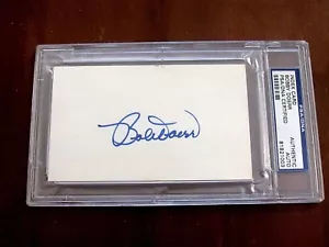 BOBBY DOERR 9X ALLSTAR BOSTON RED SOX HOF SIGNED AUTO INDEX CARD PSA/DNA BEAUTY - Picture 1 of 3