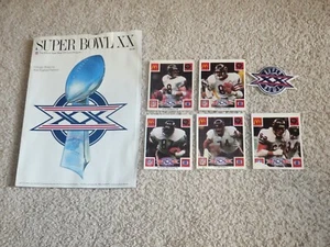 NFL Super Bowl XX 1985 20 Media Guide Program Chicago Bears parche tarjetas extras - Imagen 1 de 1