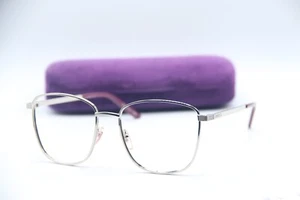 NEW GUCCI GG 0804O 002 SILVER PURPLE AUTHENTIC FRAMES EYEGLASSES 54-17 - Picture 1 of 4