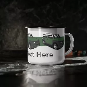 Galapagos grün und grau Honda Element *personalisiert* Emaille Camp Cup - Bild 1 von 6