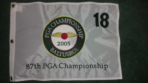 2005 PGA CHAMPIONSHIP embroidered flag BALTUSROL PHIL MICKELSON won Cover