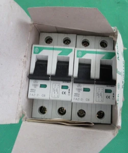 Eaton Moeller MCB FAZ-2-C6  2-Pole  Box of x 2 - Picture 1 of 4