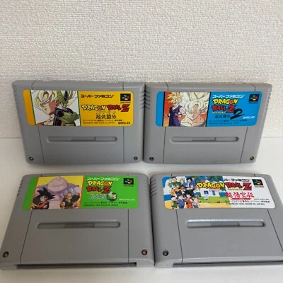 Lot 4 DRAGON BALL Z SET Butouden 1 2 3 Gokuuden Super Famicom Tested SNES Japan - Image 1 of 4