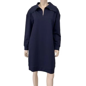 Sudadera Vestido para Mujer Nordstrom Azul Oscuro Mangas Largas Parcial con Cremallera Talla S Nuevo con Etiquetas - Imagen 1 de 11