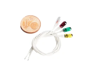Krick ro1656, 2St. grüne Glühlampen 3mm, 6V, Ideal f. Positionslampen,10cm Kabel - Bild 1 von 1
