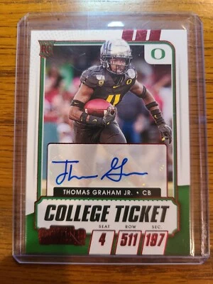 2021 Contenders Draft Picks THOMAS GRAHAM JR RED FOIL College Ticket Rookie AUTO - Image 1 of 2