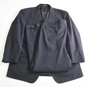 Joseph Abboud White 46R 40x30 Navy Blue 100% Wool Mens Jacket Pants Suit - Picture 1 of 12