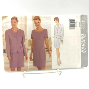 Butterick 4722 Button Front Jacket and Dress Misses Size 12 16 Sewing Pattern - Picture 1 of 4