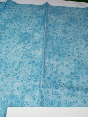 Timeless Treasures Fabric Blue Swirls 20" x 45"  100% Cotton - Image 1 of 2
