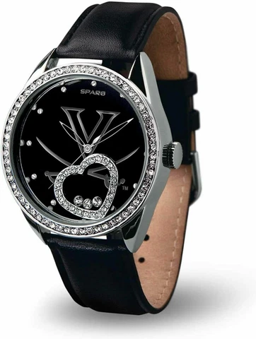 NEW! VIRGINIA CAVALIERS WOMEN'S BEAT WATCH FLOATING HEART CRYSTALS LICENSED Cover