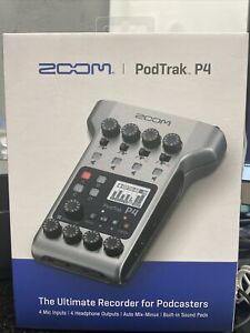 Zoom PodTrak P4 Podcast Recorder - 4 Microphone Inputs -  New