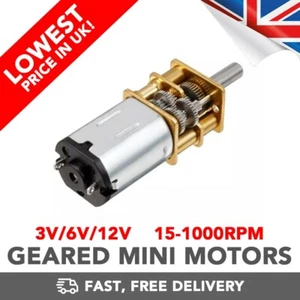 Geared Micro Motor Speed Reduction Gearbox (15-1000RPM) DC 3v 6v 12v RC - Picture 1 of 2