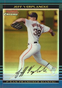 2002 Bowman Chrome Gold Refractors #254 Jeff Verplancke /50 