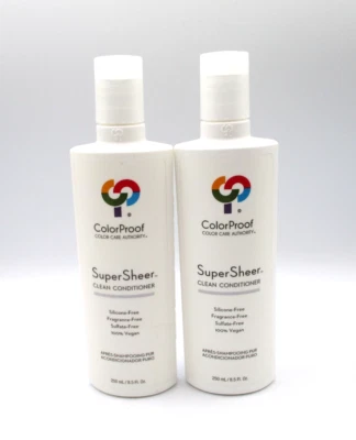 Lot/2 Color Proof Super Sheer Clean Conditioner ~ 8.5 oz / 250 ml x 2 ~ - Image 1 of 2