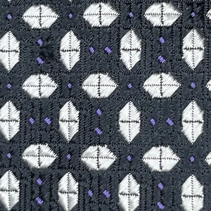 ZILLI MENS LUXURY BLACK, WHITE & PURPLE SILK GEO TIE MADE IN ITALY (£136) Y5 - Picture 1 of 9