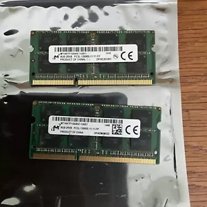 Micron MT16KTF1G64HZ-1G6E1 16GB 2X8GB PC3L-12800 DDR3L 1600MHz Laptop ram memor - Picture 1 of 2