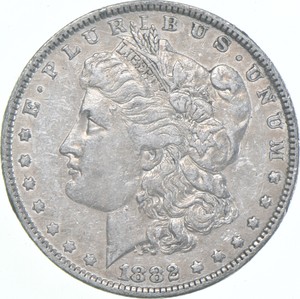 W@W Early 1882 Morgan Silver Dollar - 90% US Coin - Nice Coin *393