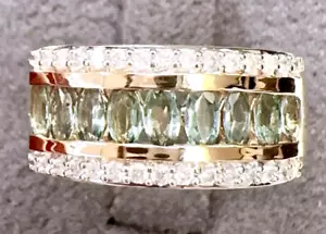 QVC Solid 14K Yellow Gold 0.60 ctw Marquise Alexandrite & Diamond Ring Size 5 - Picture 1 of 10