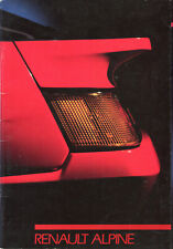 Renault Alpine GTA 1986-87 French market full colour sales brochure 