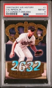 1998 Pacific Cal Ripken Jr. 2632 All time Consecutive Games King Die Cut PSA 8 - Picture 1 of 2
