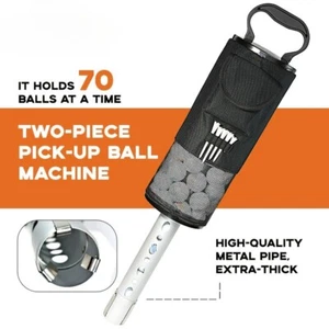 Golf Ball Retriever, Portable Shag Bag Golf Ball Pick Up Pocket Shagger Storage - Picture 1 of 23
