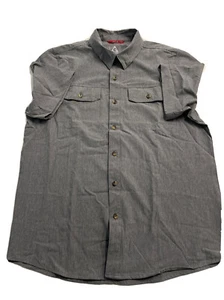 Camicia uomo Gerry manica corta tessuto grigio bottoni davanti NUOVA Medium NUOVA senza etichette - Foto 1 di 12