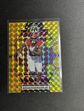 2023 Panini Mosaic Brian Robinson Jr Reactive Yellow Prizm Card.