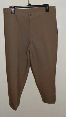 New Womens Bend Over Pants 14 PS Straight Leg Beige Petite Short - Image 1 of 3