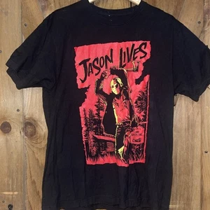 Friday the 13th Jason Lives T-Shirt Mens Large Horror Serial Killer Voorhees - Picture 1 of 6