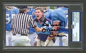 Mack Brown signiertes Foto (PSA) mit Aufschrift "Go Heeks" North Carolina Football Trainer - Bild 1 von 2