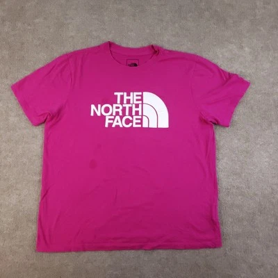 Рубашка женская North Face большая розовая с коротким рукавом логотип уличная спортивная футболка ZZ - Изображение 1 из 4