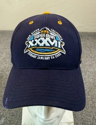 Vintage San Diego Chargers Hat Cap Strap Back Super Bowl XXXVII NFL Football Ree - Image 1 of 4