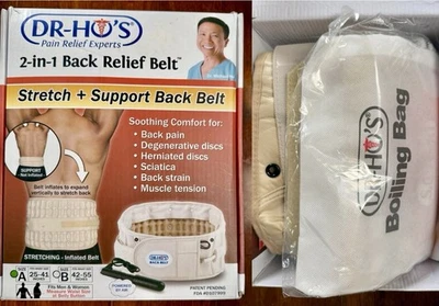 Cinturón Dr-Ho's 2 en 1 Alivio Espalda Elástico y Soporte Talla A 25-41" Nuevo Foto 1 de 3