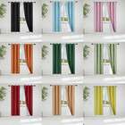 2pc Heavy Thick Solid Grommet Panel Window Curtain Drapes Blackout Flocking K34