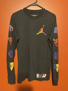 Nike Air Jordan Jumpman DNA Shirt S Speed To Market 23 Schwarz Langarm Logos - Bild 1 von 7