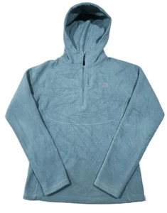 The North Face Hoodie Fleece 1/4 Zip Womens Size S Small Teal Pullover - Picture 1 of 15