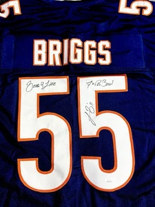 Lance Briggs Signed Jersey “Bear 4 Life” “7xPro Bowl” Chicago Bears JSA COA - Picture 1 of 1