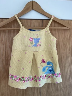 Vintage Y2K Viacom Blue’s Clues Yellow Dress 3T Embroidered 2001 - Image 1 of 4