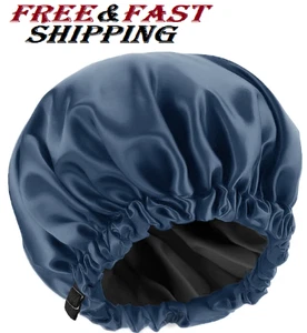 Duschhaube, 100% Echt Satin Gefüttert Duschhauben, Extra Große Duschhaube für Damen Re - Bild 1 von 6