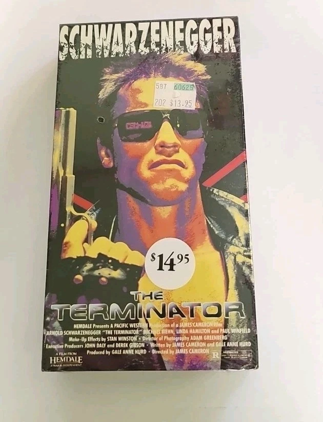 The Terminator VHS SEALED Watermarks Hemdale Arnold Schwarzenegger VTG  - Image 1 of 4
