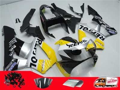 MSD Injection Yellow Silver Fairing Fit for Honda 2000-2001 CBR 900RR 929 s002 - Image 1 of 4