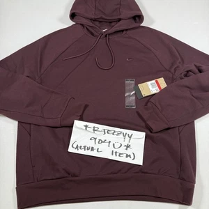 Mens Size L Nike Primary Fleece UV Pullover Versatile Maroon Hoodie FZ0969-652 - Picture 1 of 15
