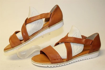 Spring Step Womens 10 10.5 41 Brown Leather Slingback Sandals Spain Made Shoes - Image 1 of 4