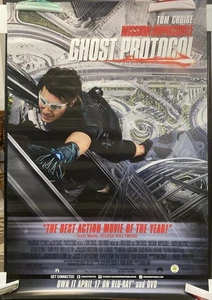 Orig Mission Impossible Ghost Protocol DVD Promo Movie Poster 27x40 Cruise - Bild 1 von 6