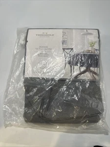 #A21 Threshold Round Tablecloth- Gray - Picture 1 of 23